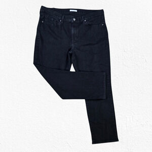 Levi's Black Classic Straight Mid Rise Black Label Straight Leg Jeans Size 18 S